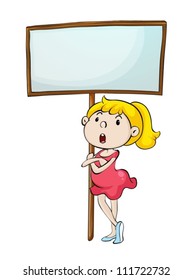 Illustration of a dancer with a sign