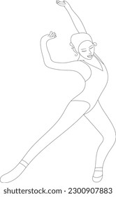 illustration dancer dancer woman girl man guy vitiligo movement scene ballet blonde brunette sketch black and white lines sketch pattern print