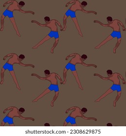 illustration dancer woman girl man guy vitiligo movement scene ballet blonde brunette sketch black and white lines set pattern pose 