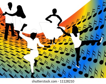 Illustration of dancers