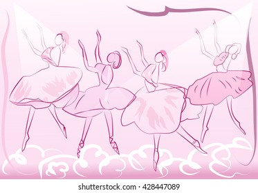illustration of dancing ballerina