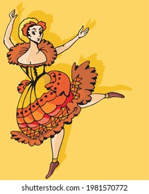 illustration of a dancing girl