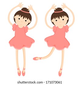 illustration of dancing girls. Beautiful  vector illustration. Background. Endless texture can be used for printing onto fabric and paper or scrap booking. 