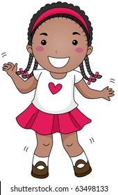 Illustration of a Dancing Kid