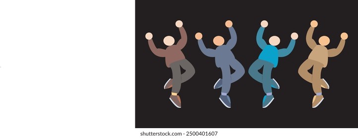 illustration of dancing people. vector illustration.