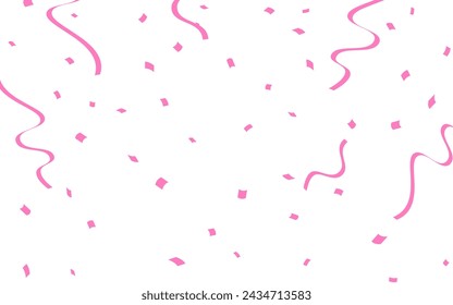 Ilustración de confeti rosado bailando