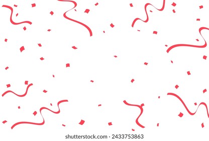 Illustration of dancing red confetti