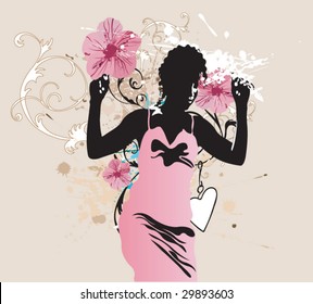 Illustration of a dancing woman