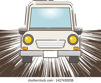 Illustration of dangerous car runaway