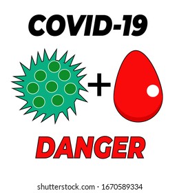 illustration of the dangers of the corona virus covid-19 sign graphic vector