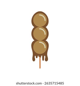 Illustration dango brown sugar sweet unique design