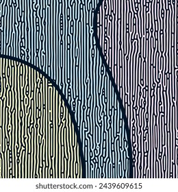 ILLUSTRATION DARK BACKGROUND TURING ABSTRACT LINE PATTERN COLORFUL ELEMENT DESIGN VECTOR GOOD FOR WALLPAPER, COVER,POSTER	