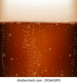 illustration of dark beer background with a lot of bubbles