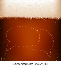 illustration of dark beer background with labels