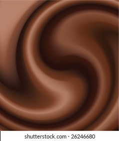 illustration of dark chocolate swirl