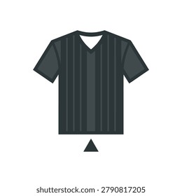 Illustration of a dark gray athletic jersey with vertical stripes