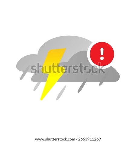 illustration of dark storm cloud with raindrops. severe weather alert, heavy rain warning, or thunderstorm risk. Flat design for forecast apps, emergency notifications, and climate change infographics