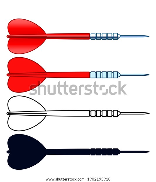 Illustration Dart Arrow Set Stock Vector (Royalty Free) 1902195910 ...