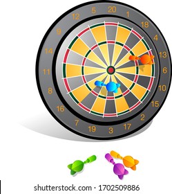 Illustration of dart, with white background vector