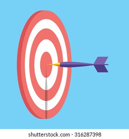 Illustration Darts, graphic concept business design and success idea