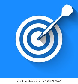 Illustration of Darts target vector icon 