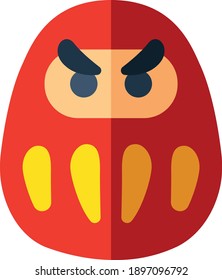 Illustration of a Daruma doll

