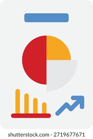 Ilustración de un panel de análisis de datos con gráficos y gráficos, ideal para presentaciones tecnológicas y de negocios.
