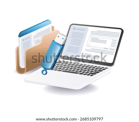 Illustration of Data Folder on Computer