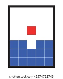 Illustration data puzzle unique design abstract with blank backgrouns