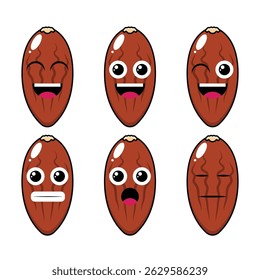 The Illustration of Date Palm Emoticon 