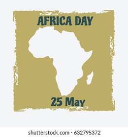 Illustration of the Day of Africa with a silhouette of the continent