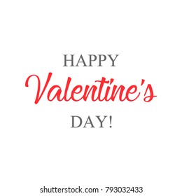 illustration to the day of the holy valentine. inscription of a happy St. Valentine's Day on a white background. vector illustration