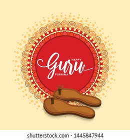 Illustration for the Day of honoring celebrating guru purnima.