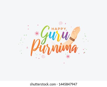 Illustration for the Day of honoring celebrating guru purnima.