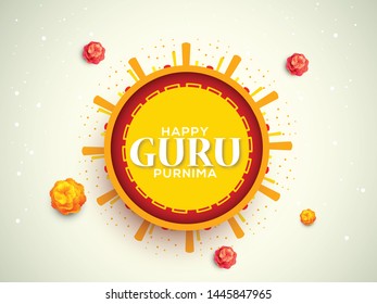 Illustration for the Day of honoring celebrating guru purnima.