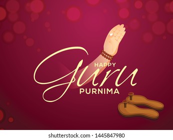 Illustration for the Day of honoring celebrating guru purnima.