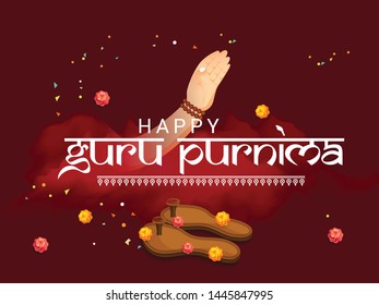 Illustration for the Day of honoring celebrating guru purnima.
