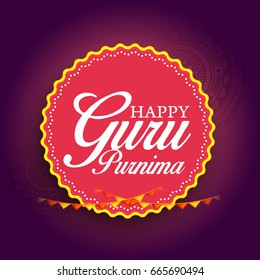 Illustration for the Day Of Honoring Celebration Guru Purnima.