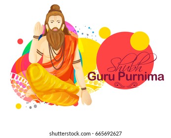 Illustration for the Day Of Honoring Celebration Guru Purnima.