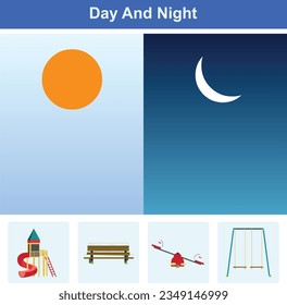 Ilustración para vectores de día y noche