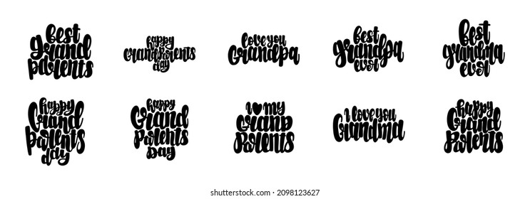 Ilustración del día del abuelo. Grabación de vectores. Diseño de tarjetas, ropa y otros