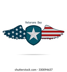 Illustration the day of veteran US  on a white background