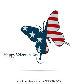 Illustration the day of veteran US  on a white background