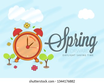 Illustration Of Daylight Saving Time Background.