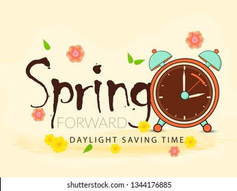Illustration Of Daylight Saving Time Background.