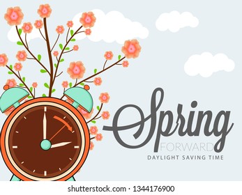 Illustration Of Daylight Saving Time Background.