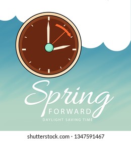Illustration Of Daylight Saving Time Background.