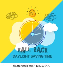 Illustration Of Daylight Saving Time Background.