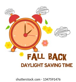 Illustration Of Daylight Saving Time Background.