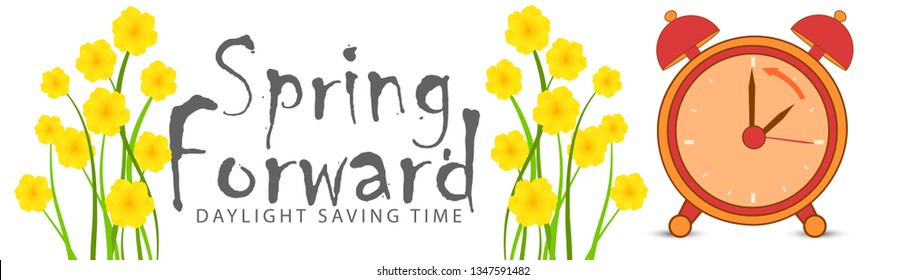 Illustration Of Daylight Saving Time Background.